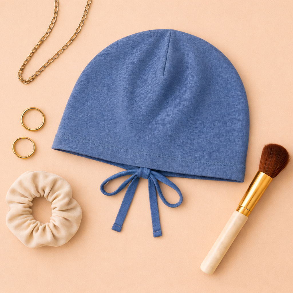 The ULTRA Grip Cap – Blue | Non-Slip Undercap/Turban with Silicone Grip & Tie-Back by Get A Grip