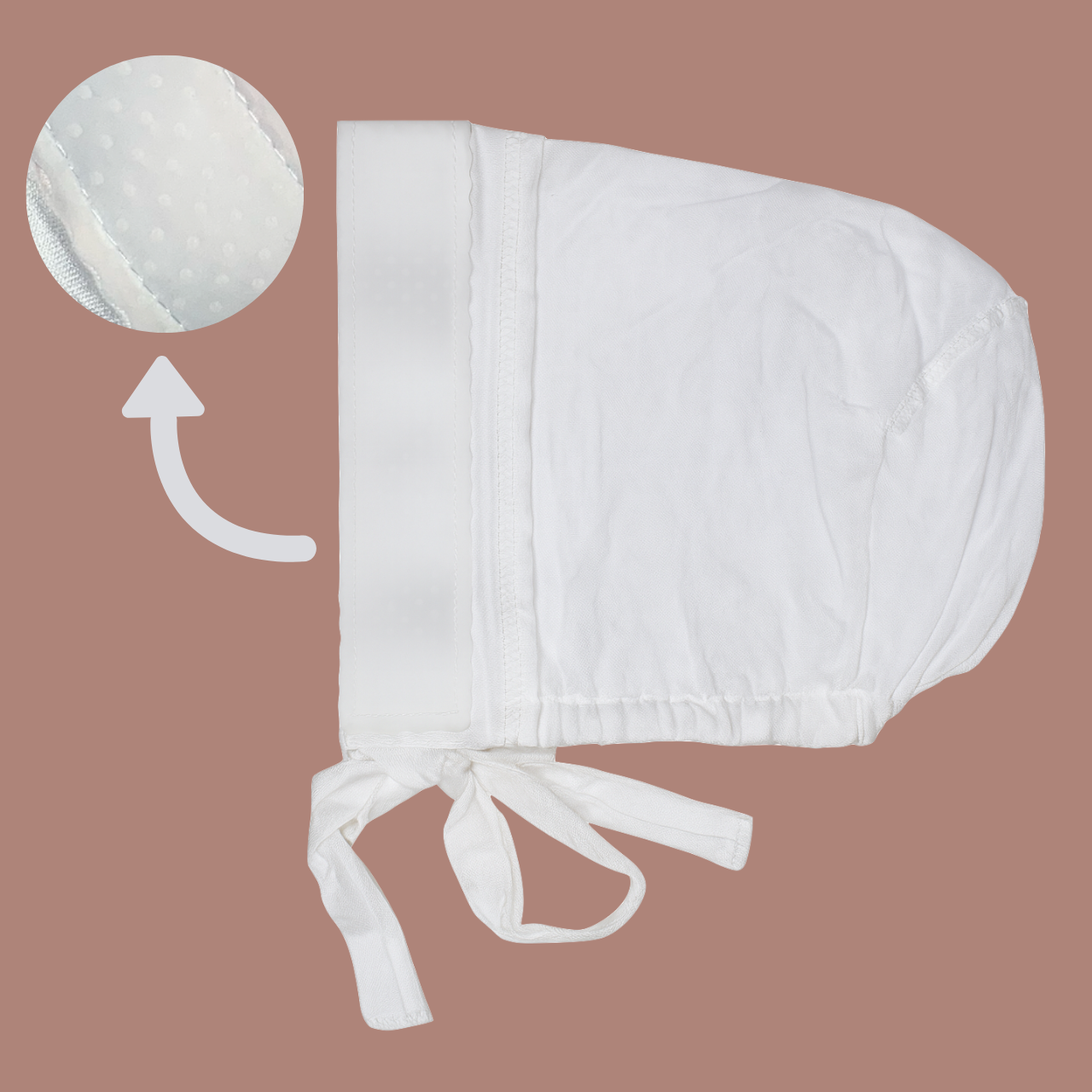 The Original Gentle Grip Cap – White | Non-Slip Hijab Undercap with Silicone Grip & Tie-Back by Get A Grip