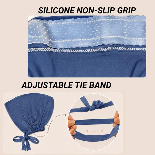 The ULTRA Grip Cap – Blue | Non-Slip Undercap/Turban with Silicone Grip & Tie-Back by Get A Grip