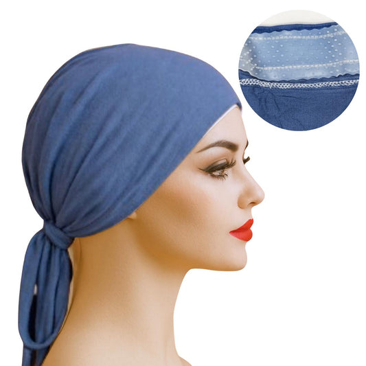 The ULTRA Grip Cap – Blue | Non-Slip Undercap/Turban with Silicone Grip & Tie-Back by Get A Grip